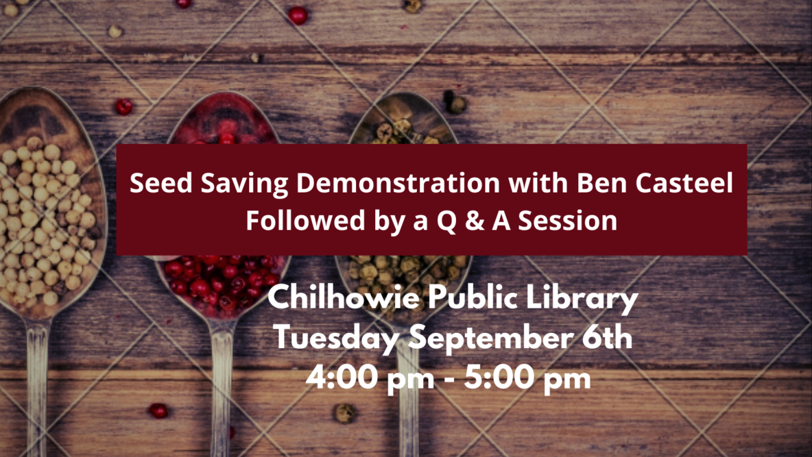 Seed Saving Demonstration with Ben Casteel at Chilhowie Library Smyth