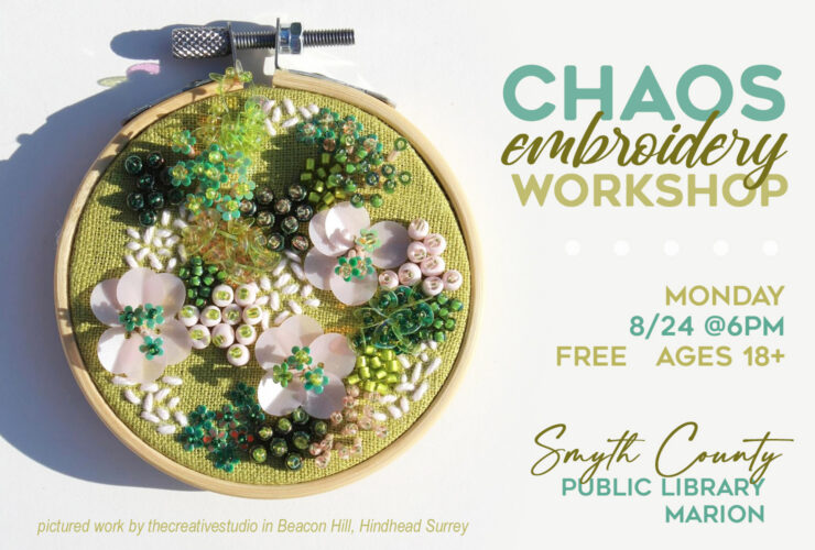 CHAOS EMBROIDERY Workshop (Ages 18+)