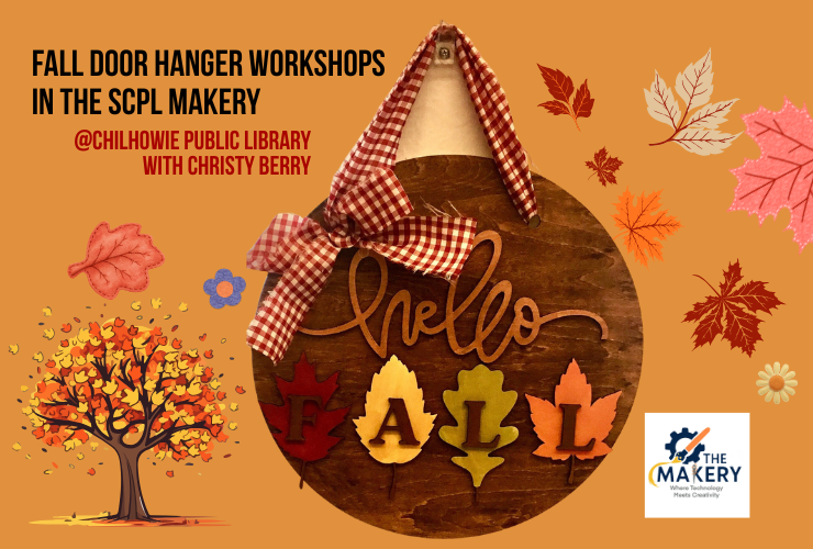 Fall Door Hanger Workshops in the SCPL Makery 